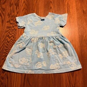 Fresh‎ Produce MADE IN THE USA youth small dress with front pockets fish design